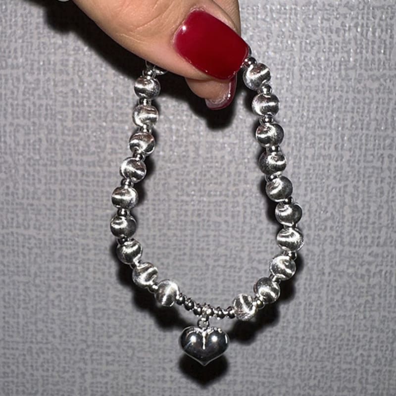 Mosxe [925silver] Hologram Heart Bracelet