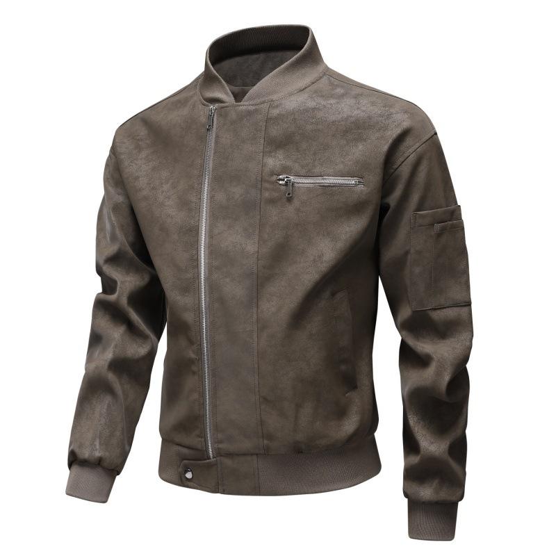 

Весенне-осенняя новая мужская кожаная куртка из искусственной кожи для велоспорта и мотоцикла, мужская американская уличная ретро-ностальгическая кожаная куртка в корейском стиле для отдыха XXXXL