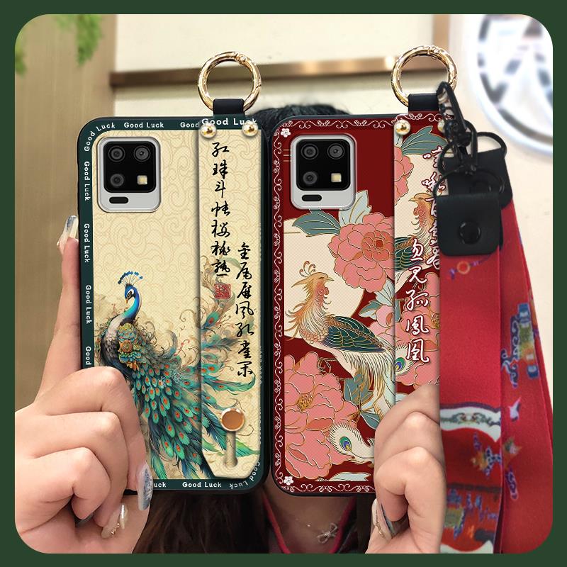 Silicone For Mom Phone Case For Sharp Aquos Zero6/Aquos Air Waterproof Dirt-resistant Kickstand Anti-dust Wristband Ring