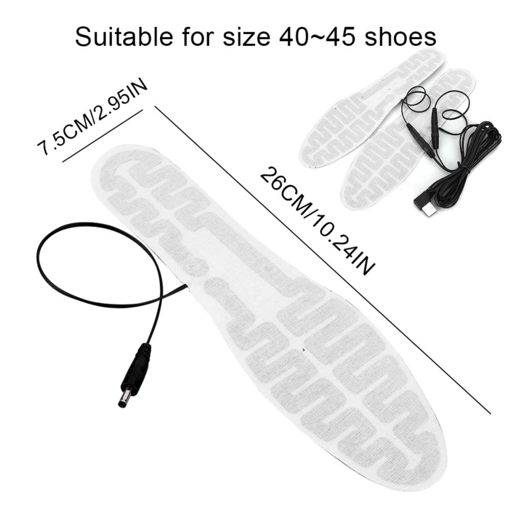 USB Heated Shoe Insoles Foot Warmer Film 10W Electric Foot Warming Pad Winter Warm Insoles for Men and Women
