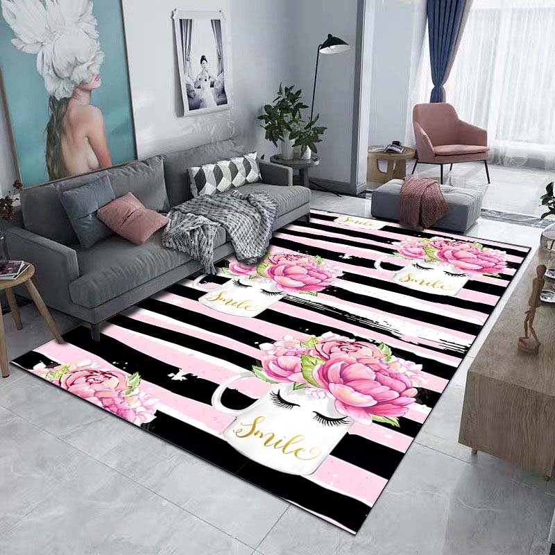 Fashion Beauty Lipstick High Heels Pattern Floor Rug 15 Sizes Living Room Bedroom Bedside Bathroom Floor Mat Area Rug Home Decor