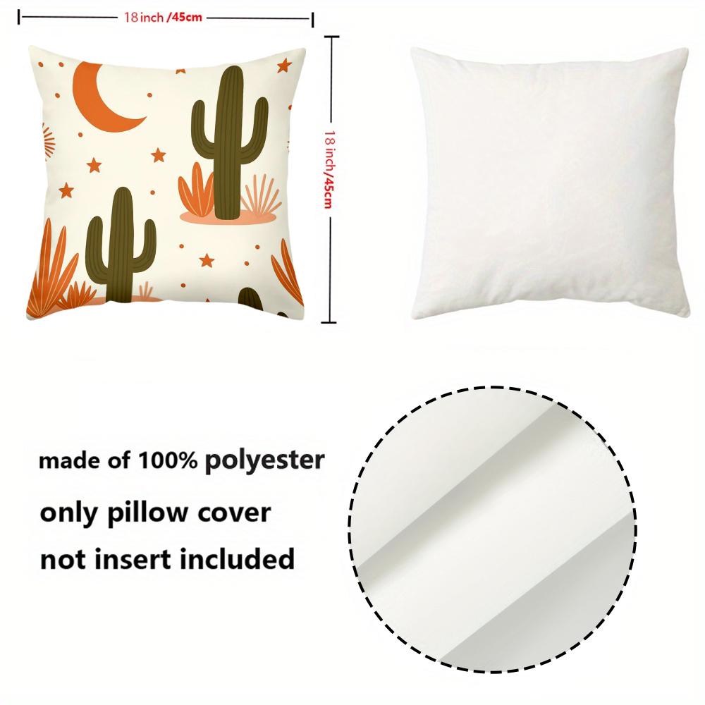 Cactus Patterned Cushions For Home Decor Stylish Polyester Pillowcase, Sofa Decorative Cushion Cov Headboard Pillow