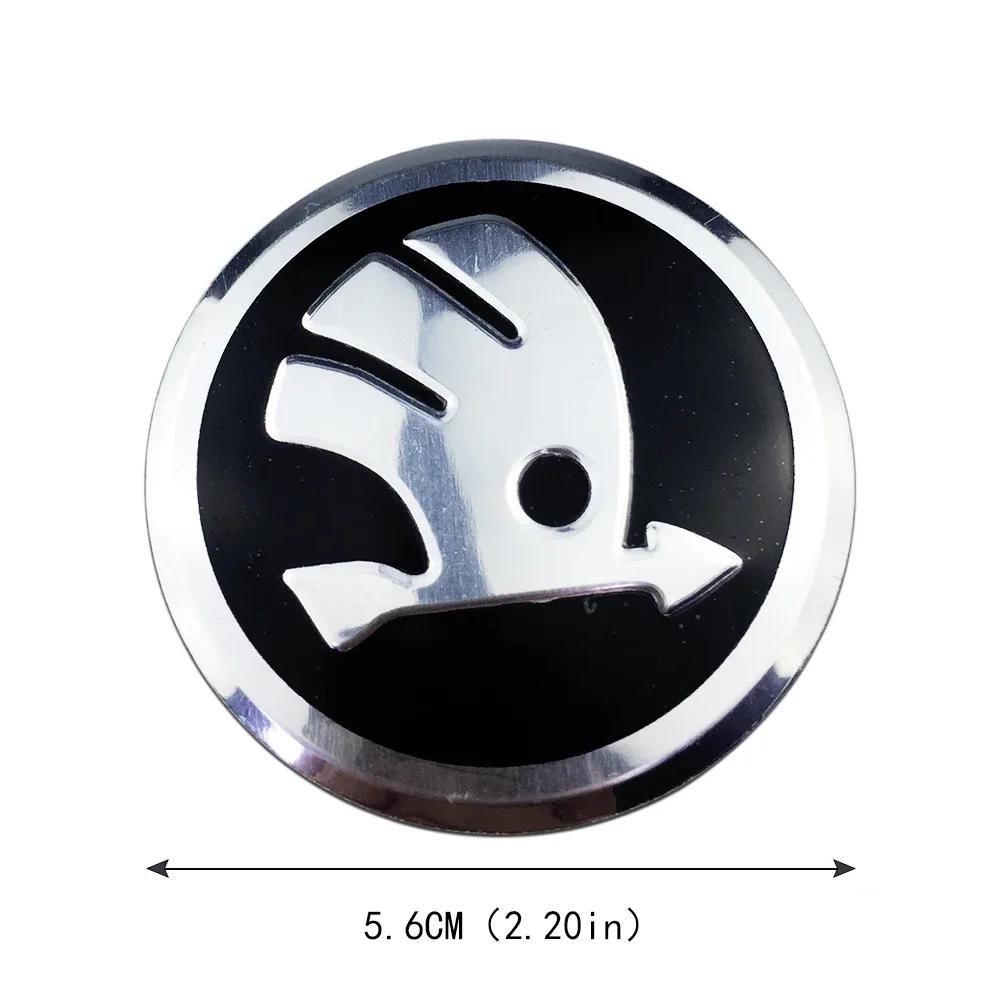 2025 New 4Pcs 56MM Car Wheel Center Hub Sticker for Skoda Octavia A7 Fabia Superb Kamiq Rapid Yeti Citigo Vision Kodiak Auto Acc