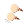 Round Cufflinks For Men Shirts Work Uniform Metal Cufflinks Decorative Shirt Cufflinks Cuffs Clip for Business Meeting