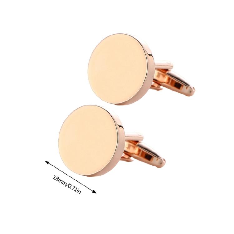 Round Cufflinks For Men Shirts Work Uniform Metal Cufflinks Decorative Shirt Cufflinks Cuffs Clip for Business Meeting