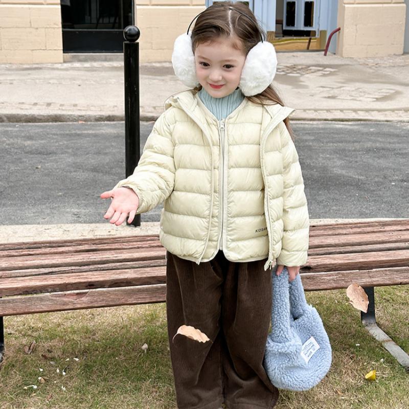 Lightweight Down Jacket for Boys and Girls In Winter with White Duck Down Lining Vest Coat