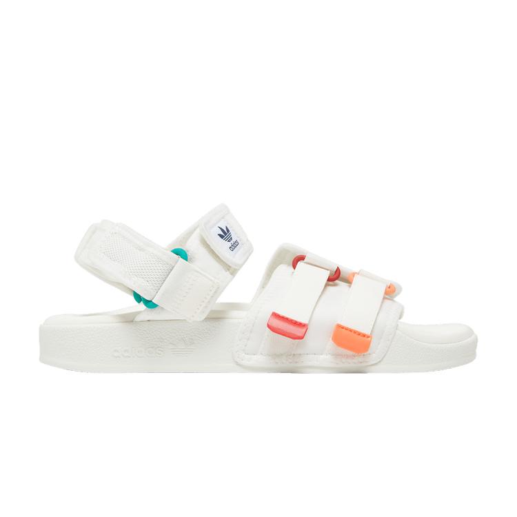 adidas Adilette Sandal 4.0  White Scarlet True Orange  43