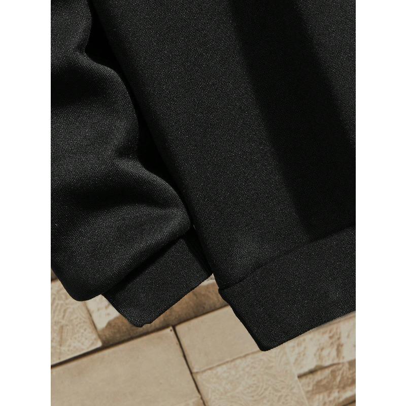 Men's Casual Fall & Winter Sweatshirt with Unique Angel Print - Cozy Polyester, Round Neck, Geometric Design