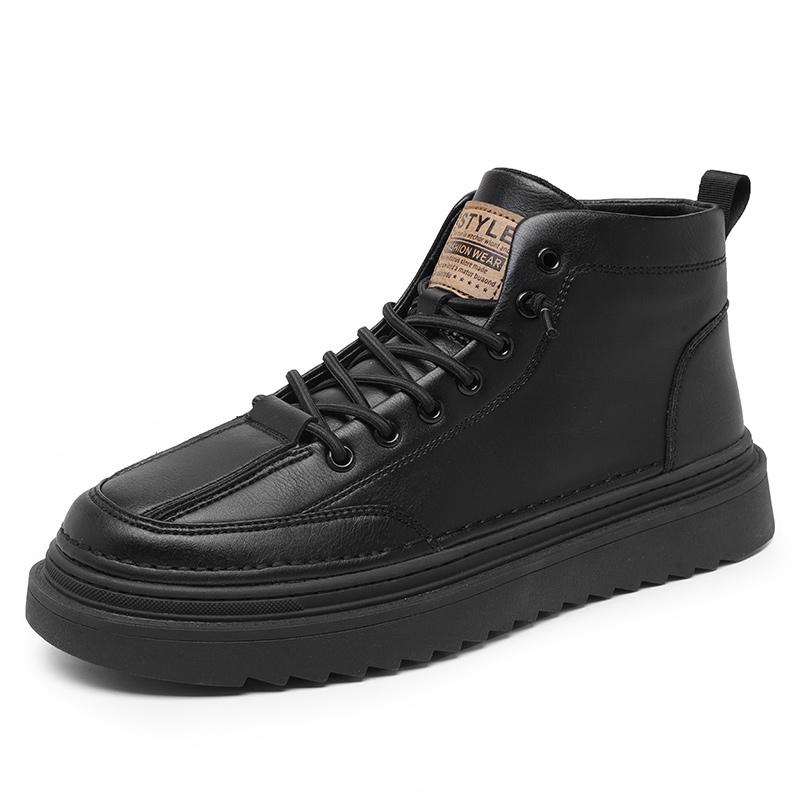 

Fashion Platform Breathe Autumn Small Leather Shoes New Fashion Trend Versatile Japan Korean Business Casual Shoes Suit Men Shoes 44 чорний