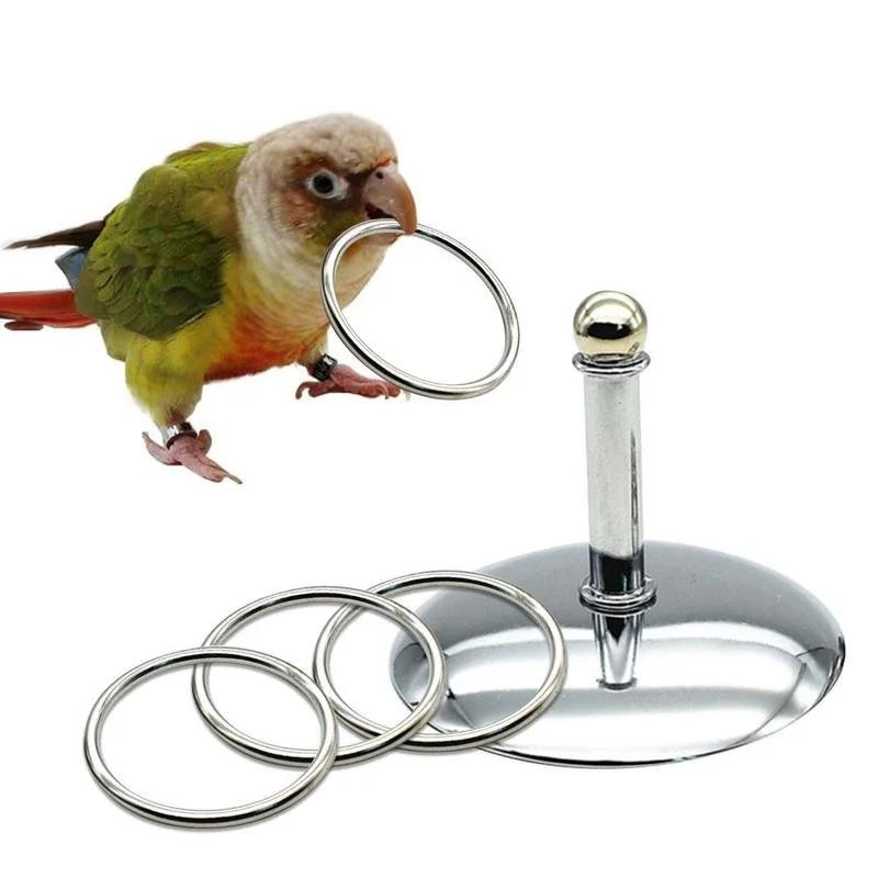 Bird Tricks Tabletop Toys Training Basketballs Stacking Ring Sets Parrots Chewing Balls Playing Various Occasions
