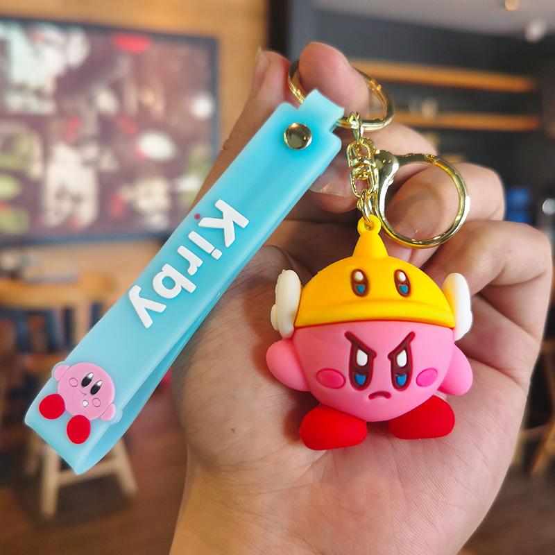Cartoon Pink Kirby Doll Cute Girly Heart Backpack Keychain Couple Backpack Keychain Cute Personalized Gifts Y2k Fashion