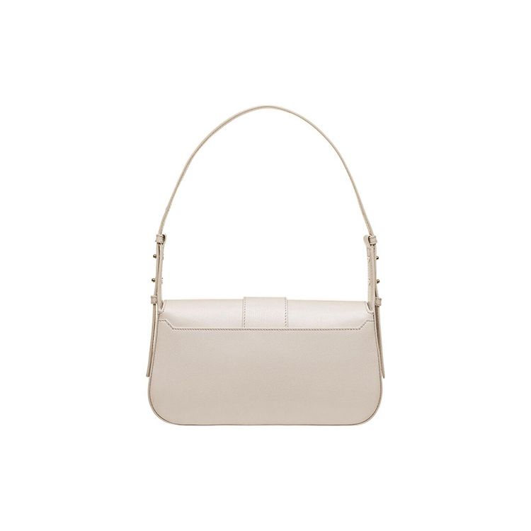 Bally Simple Solid Color Goat Leather Tote Shoulder Bag Women Bags Bone-White 6302775