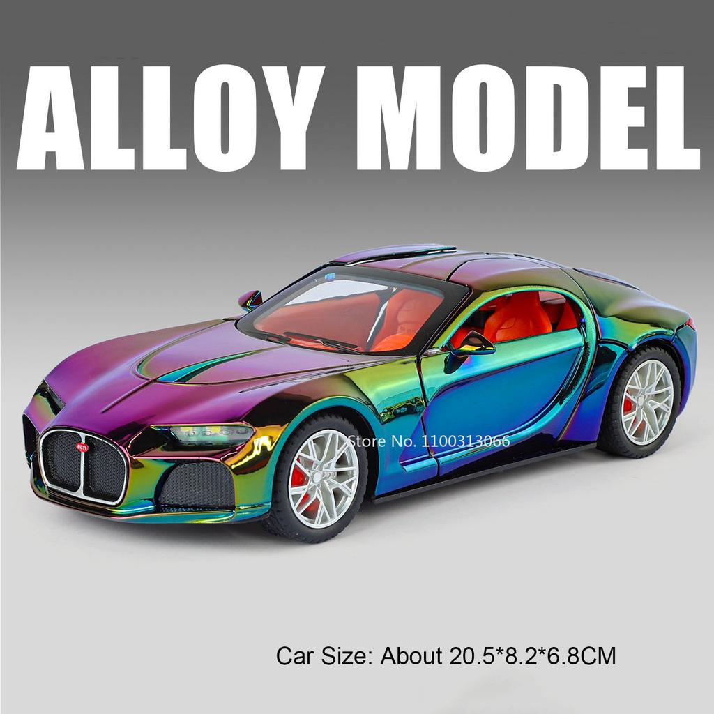 1:24 Apollo EVO Atlantic Toys Sports Cars Models Wheels Turned Vehicles Light Music Pull Back Miniature Car Child Birthday Gifts