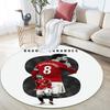 Bruno Fernandes pattern round rug,Carpet Rug for Living Room Bedroom Playroom ,Non-slip Floor Mat,Holiday Gifts and Birthday Gifts.