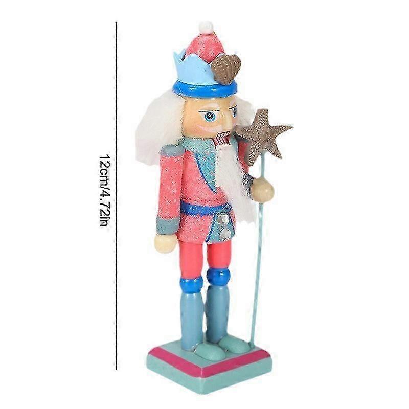 1Pc 12CM Cute Nutcracker Puppet Ornaments Christmas Tree Pendant Decor Walnuts Soldier Band Miniatures Crafts Xmas New Year Gift 25-26
