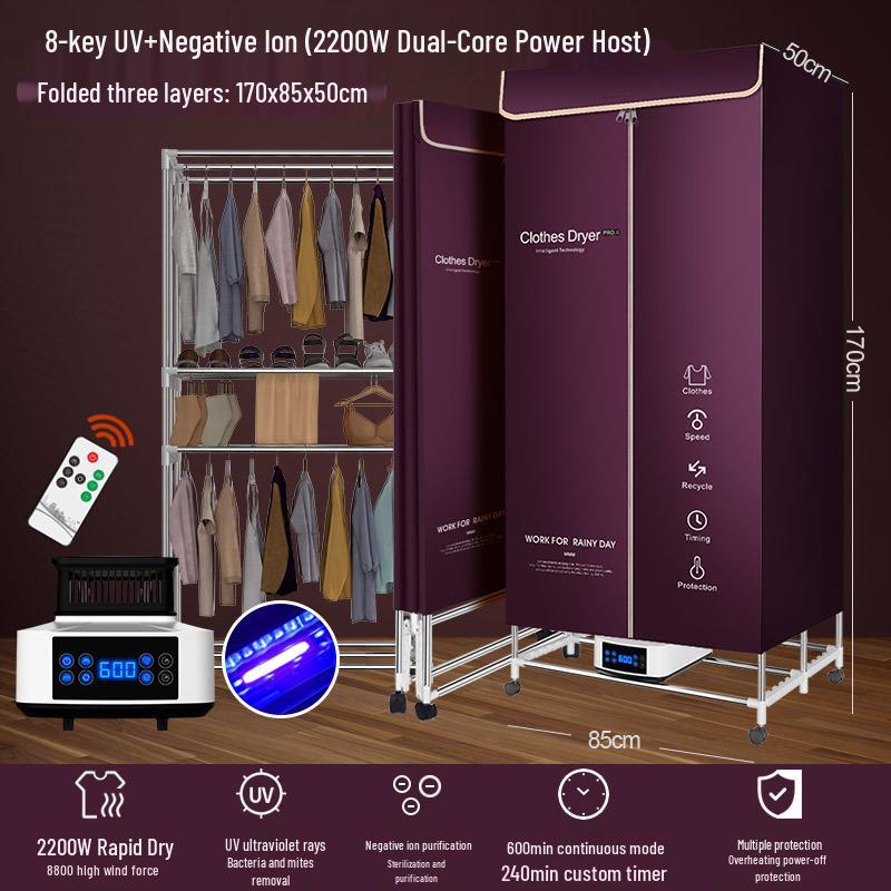 Foldable Household & Dormitory Underwear and Baby Dryer Cabinet & Rack