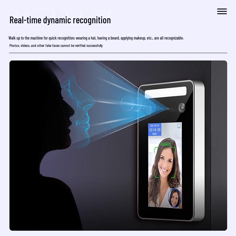 TIMY TM-AI01 5-inch AI Face Recognition Access Control & Attendance Terminal CN plug (adapter included)