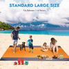 Waterproof Sandproof Beach Blanket 82.7″78.7″ with 4 Stakes & Corner Pockets – Orange, compatible with travel/camping