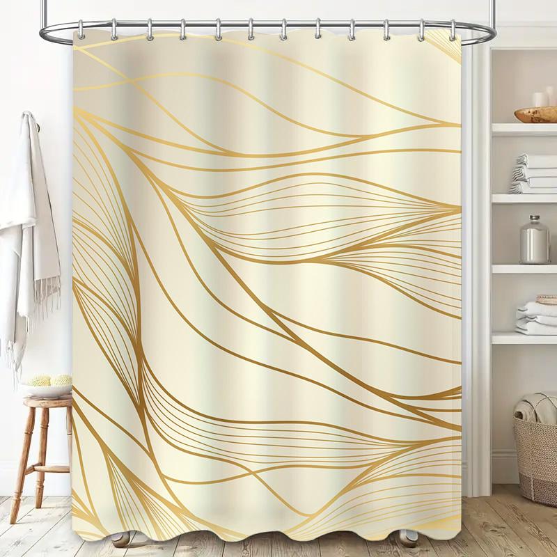 Modern Geometric Black White Shower Curtain With Letter R Decor Home Bathroom Waterproof Fabric Shelves Tub Set 72''X84'' (White