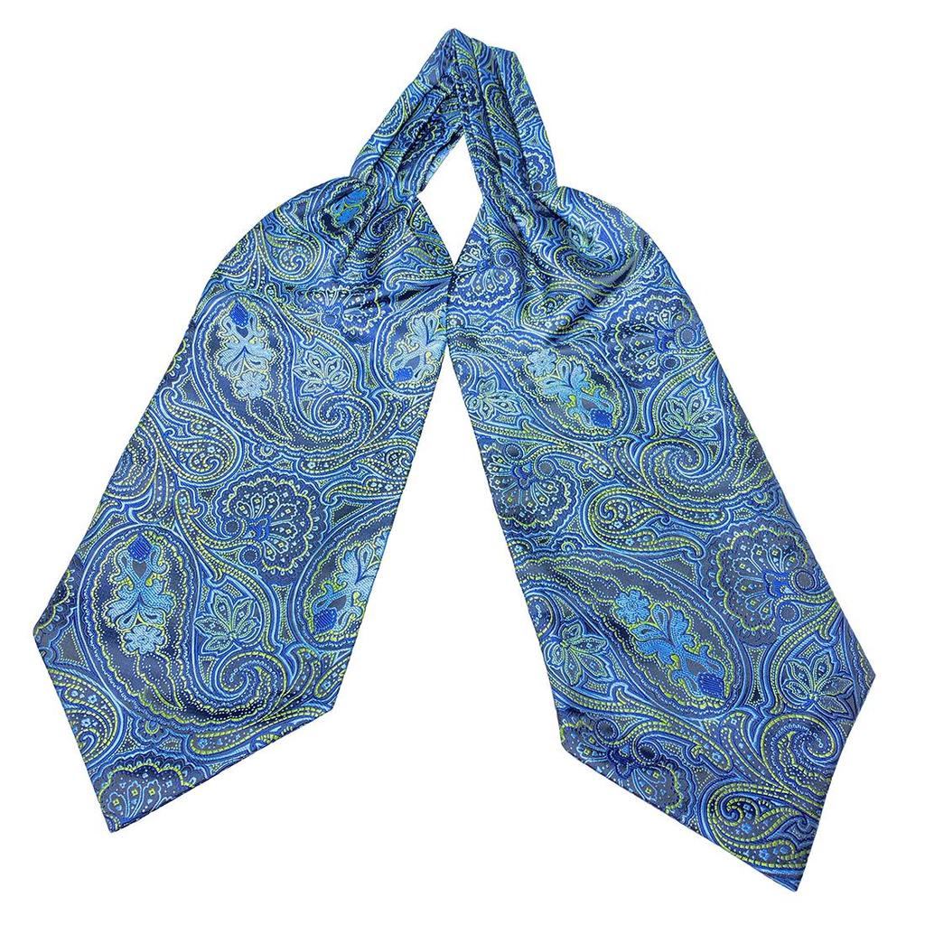Men Vintage Self Tie Paisley Elegant Ascot Cravat Neck Scarf