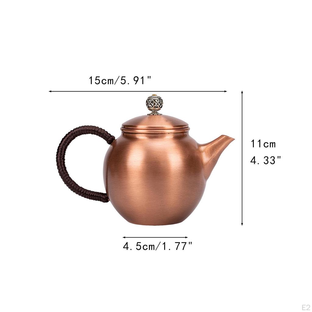 Home Copper Teapot Multifunction Water Kettle Housewarming Gifts Sturdy Small Pot 300ml Tea