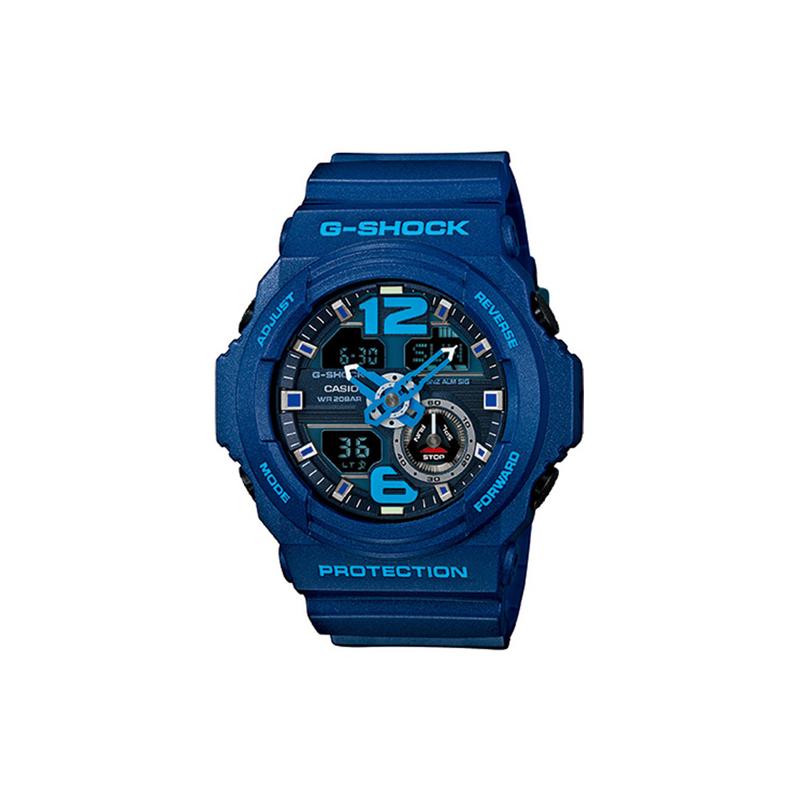 Casio G-SHOCK G-SHOCK series YOUTH series fashion sports trend waterproof quartz movement resin strap Japanese and Korean watch men s watch GA-310-2A синий