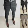 Męskie spodnie garniturowe business casual slim-fit w stylu koreańskim na jesień 2022