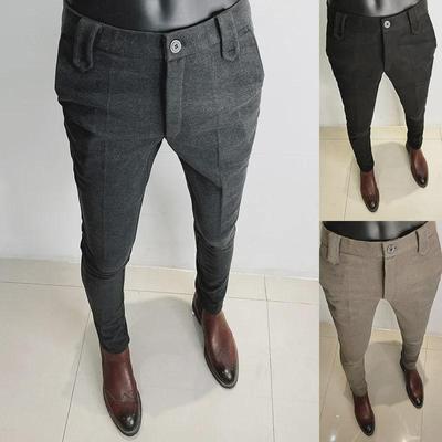 Pánské podzimní 2022 korejského stylu slim-fit business casual kalhoty