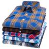 2026 Summer Cotton Plaid Short Sleeve Shirts For Men Plus Size Regular Fit Classic Young  England  Style Shirts Man's Clothing