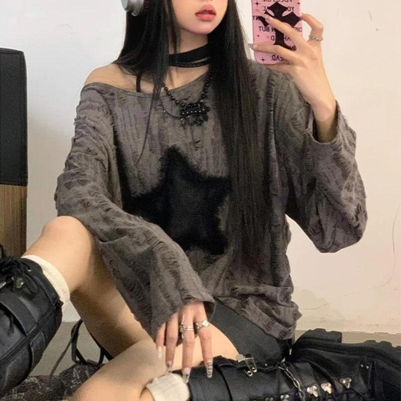 Women's Vintage Tops Lace Drawstring Loose Long Sleeve Raglan Plus Size Tops