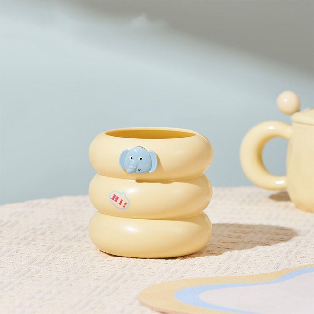 Round/Square Desk Pen Container Cute Cartoon Plastic Pencil Case Pen Holder  School Office Supplies