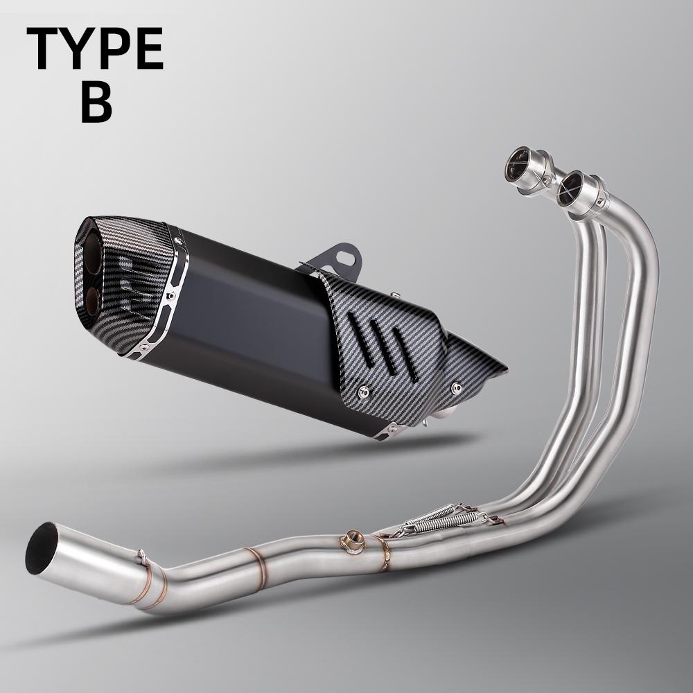MT03 Exhaust System For Yamaha R3 R25 MT25 2015-2024 Motorcycle Exhausts Pipe Kit Headers Tube S7 Double Hole Muffler