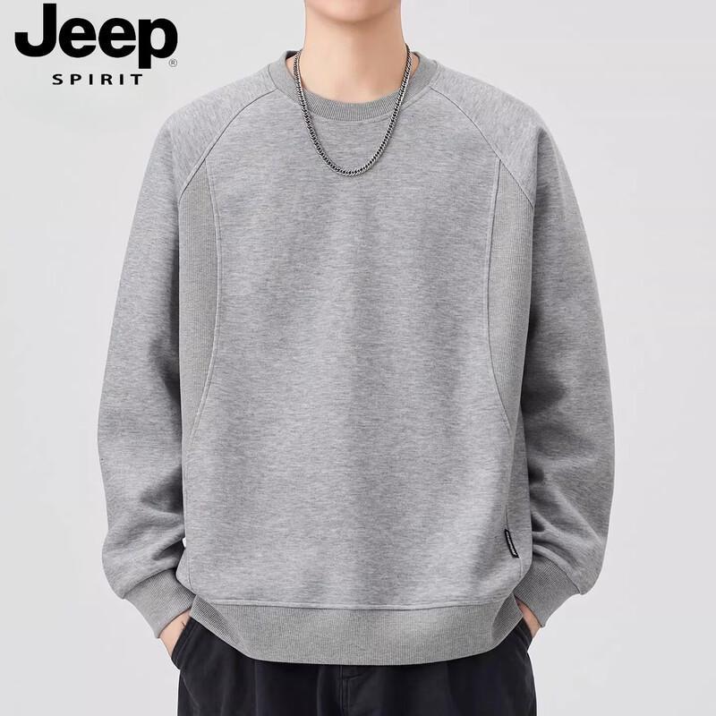JEEP SPIRIT Men s Crew Neck Pullover Sweatshirt L