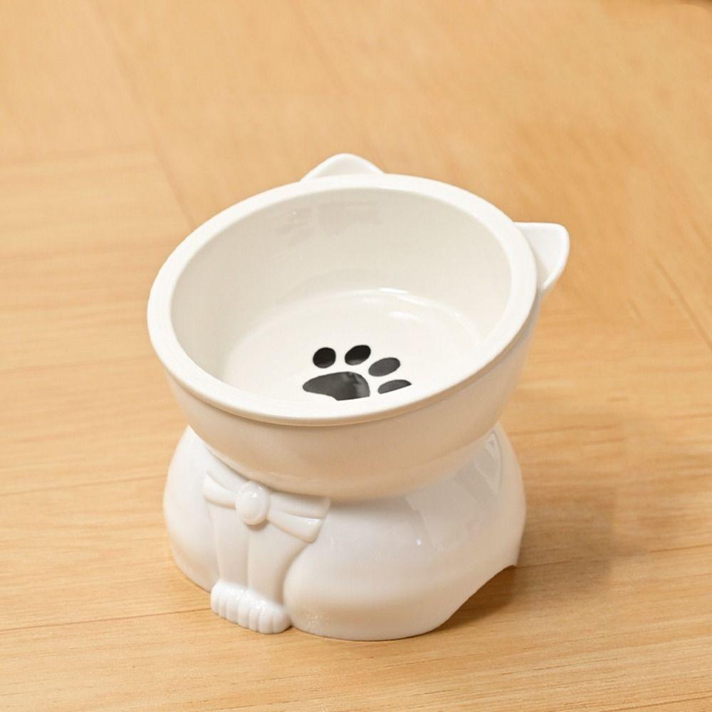Ceramic Cat Bowl Cute Dog Food Feeding Basin Pet Supplies Pet Drinking Feeder  Neck Protection
