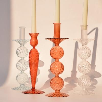 Ljusstake Heminredning Hemdekorationsaccessoarer För Bröllopsbordsdekoration Restaurang Transparent Glas Ljusstake