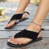 Flip-flops women's summer outer wear toe comfortable large size sandals flat beach fashion women's shoes