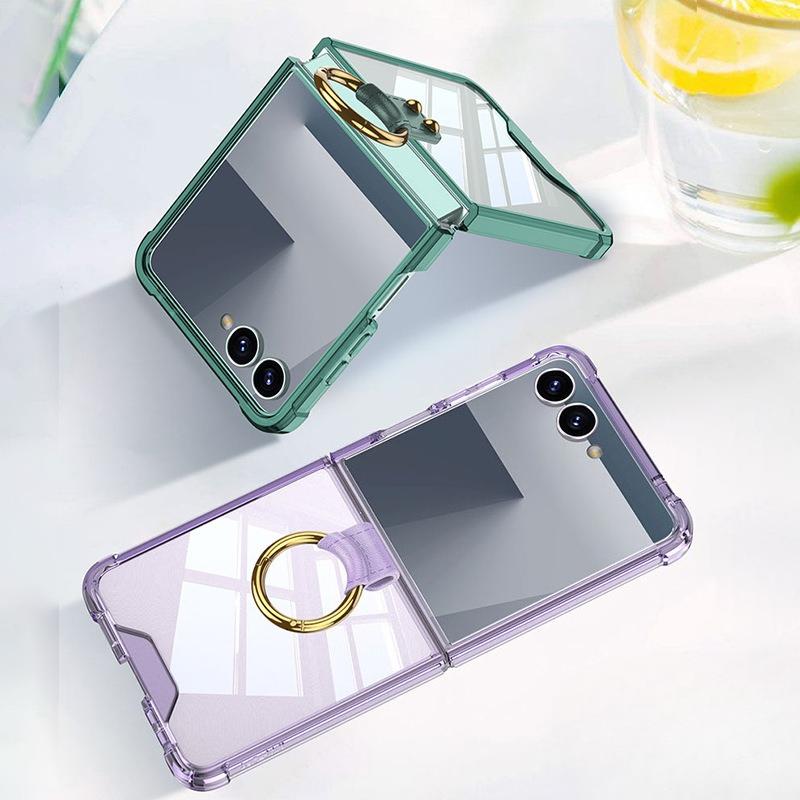 Case for Samsung Galaxy Z Flip 7 with Hinge Protection and Ring Holder