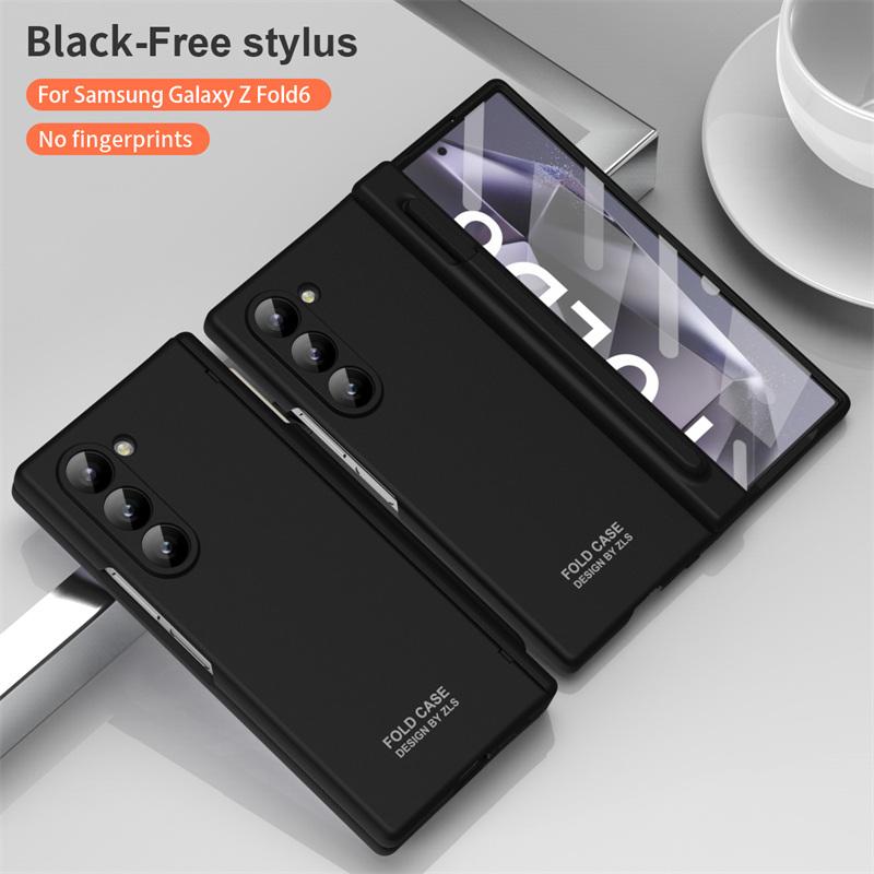 Candy Color Matte PC Hinge protection Full Body Hard case for Samsung Galaxy Z Fold 7 6 5 4 3 2 5G With Tempered Glass