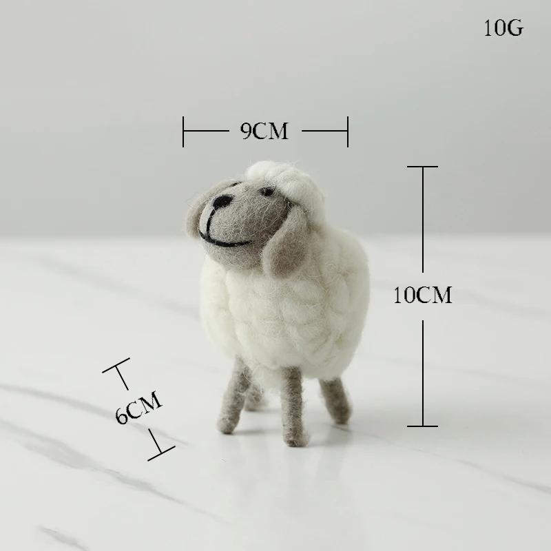 

Милый орнамент в виде животного, украшение для гостиной, мини-фигурки овец, миниатюры, поделки, кавайный декор для рабочего стола, аксессуары, домашний декор