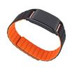 Magnetic Silicone Watch Band Replacement for WHOOP 4.0 Watch Fitness Tracking Band Soft Skin Friendly Black Orange