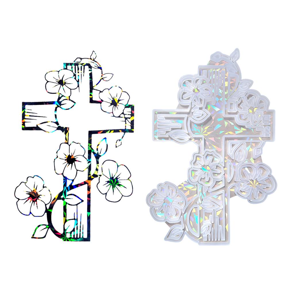 High Quality Silicone Crucifix Resin Mold Delicate Silicone Flower Crosses Mold for Making Stunning Jewelry and Art