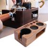 Coffee Tamping Station Wooden Anti Slip Coffee Portafilter Holder Tamper Stand for 51 to 58mm Portafilter Home Kitchen