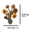 Vintage Blumen Brosche Gold Corsage Schmuck Kreativer Metall Pin Anzug