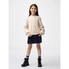 Gu By Uniqlo Girls Puff Knit Color Nep Cable Sweater