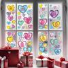 Valentine Heart Window Sticker Colorful Love Glass Decal Static Cling Romantic Holiday Decor Home Party Decoration