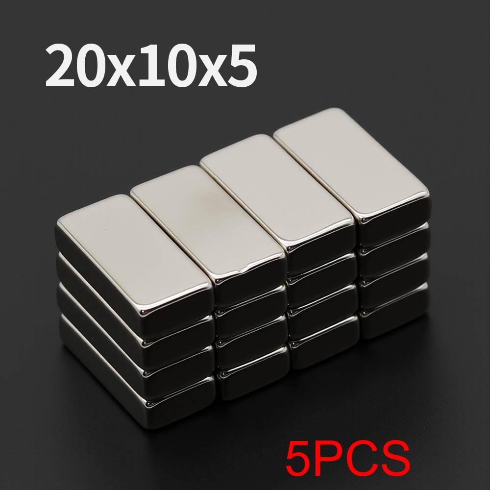 

20x10x5mm Powerful Neodymium Magnet N35 NdfeB Permanent Magnetic imanes Block Super Strong Fridge Magnets DIY