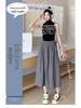 Women's Retro Pleated Mid-Length Skirt - Summer/Autumn Yamamoto Style