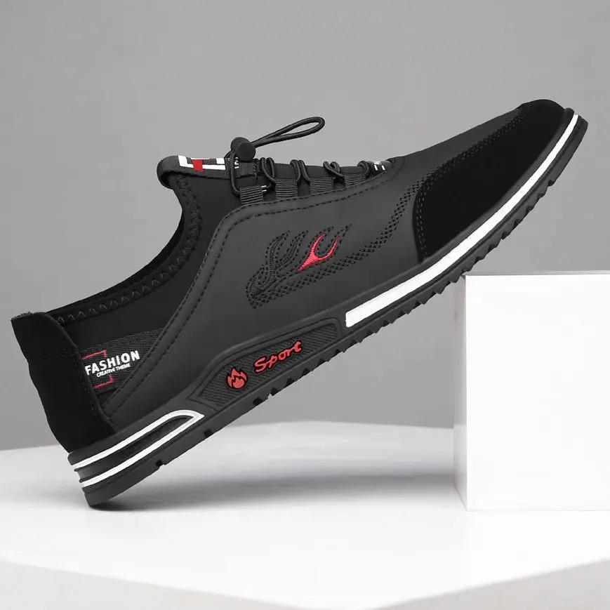 Fashion Lightweight Men's Running Shoes Soft Soled Men Casual Shoes Comfortable Lazy Slip on Male Flats New Men Sports Erkek Ayakkabı45
