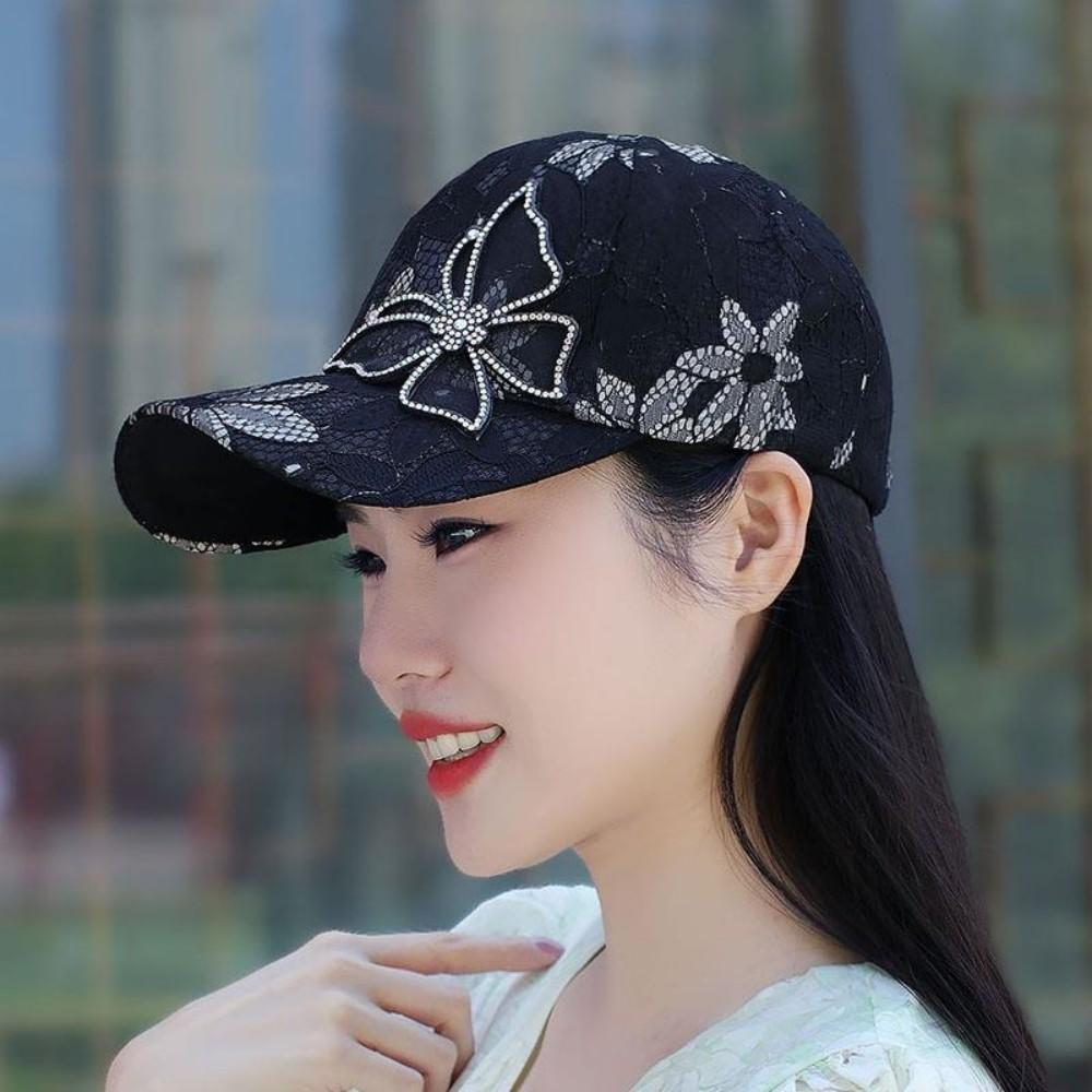 1Pc New Fashion Women Cap Butterfly Flower Pendant Baseball Cap Female Outdoor Adjustable Streetwear Summer Trucker Hat