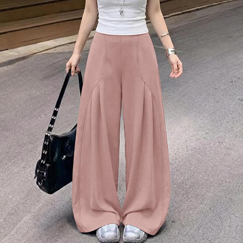 ZANZEA Women Casual Elastic Waist Loose Long Pants